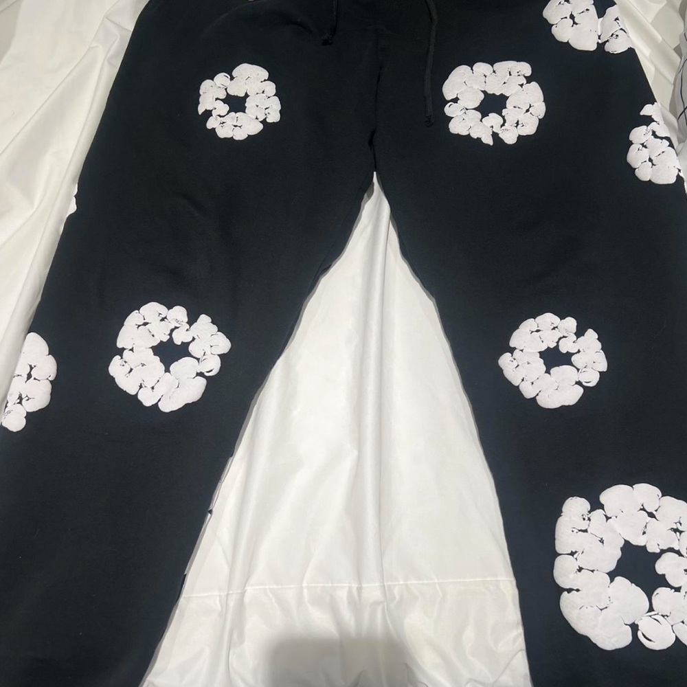 Denim Tear Black and White Sweatpants(Small fits like a medium)